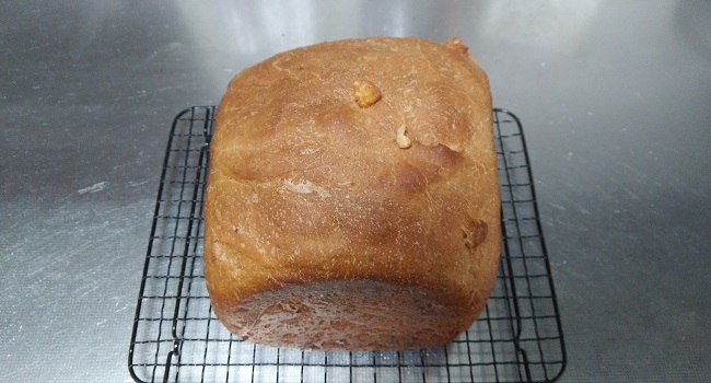 HBで作る、きな粉とクルミの食パンのレシピ