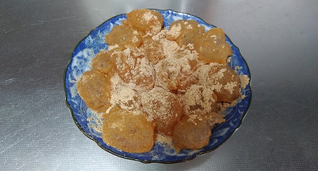 片栗粉で作る、わらび餅のレシピ