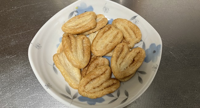 パイシートで作る、源氏パイ風ハートのパイのレシピ