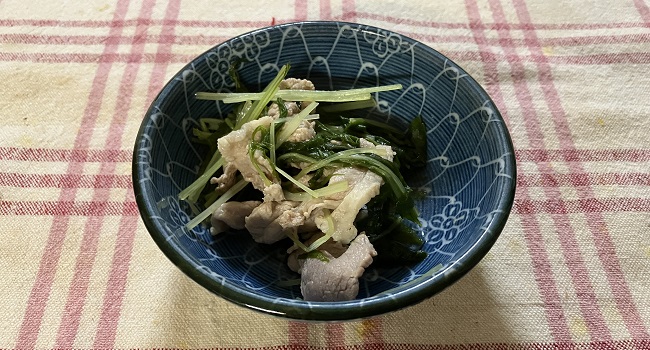 豚バラ肉と水菜のさっと煮のレシピ